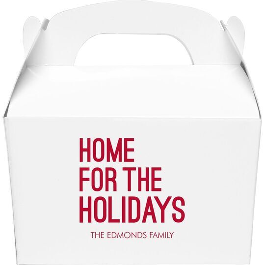 Home For The Holidays Gable Favor Boxes